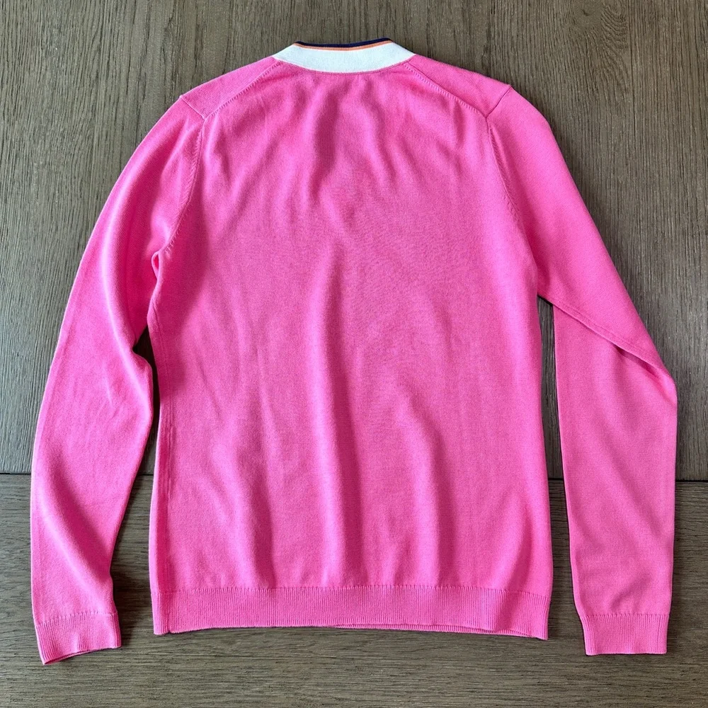 Brooks Brothers V-Neck Sweater Size Medium Pink - Picture 8 of 9
